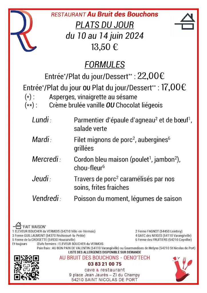 Menü_Restaurant Au bruit des bouchons_Saint-Nicolas-de-Port_Bild_4