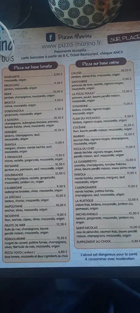 Menü_Pizzeria Pizza Marino_Saint-Nicolas-de-Port_Bild_4