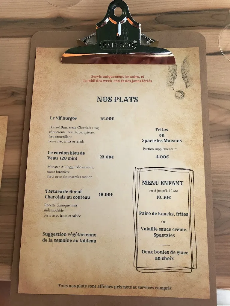 Menu_La Taverne du Vif d'Argent_Sainte-Marie-aux-Mines_image_1