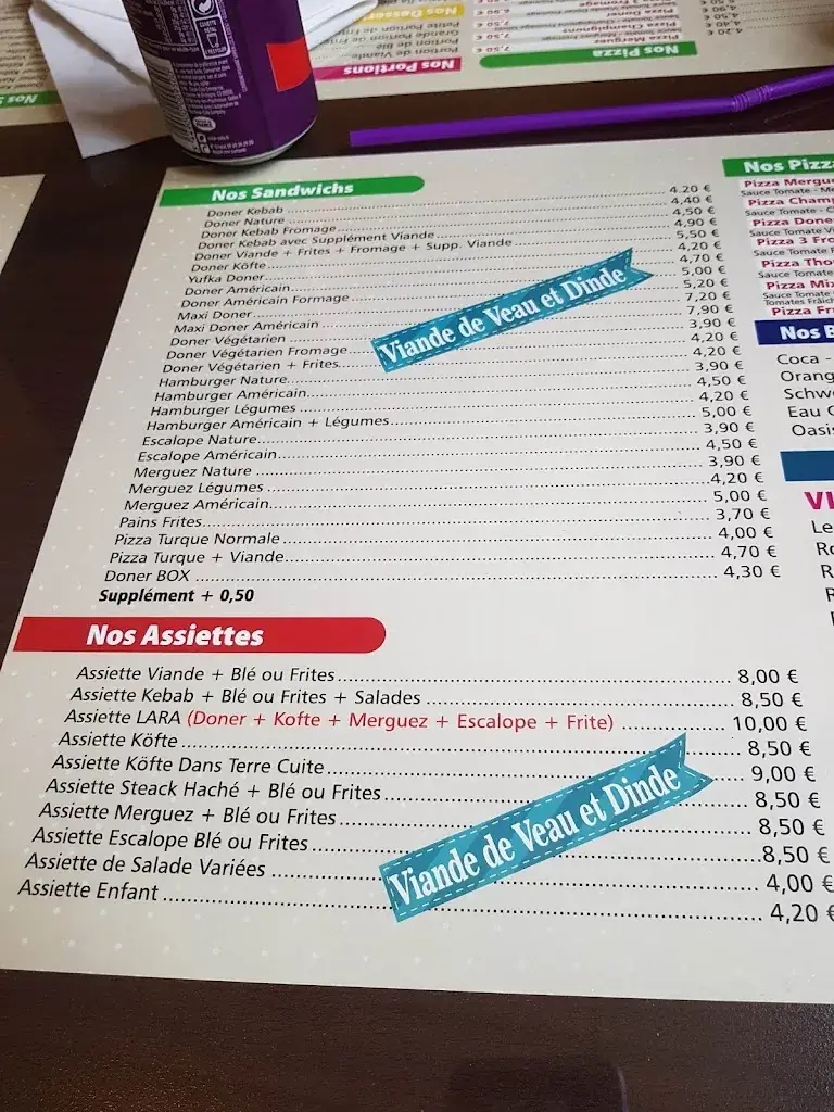 Menu_LARA KEBAB_Sainte-Croix-en-Plaine_immagine_2