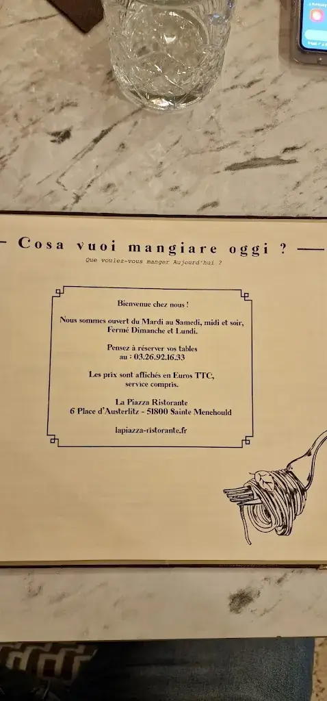 Menu_La Piazza Ristorante_Sainte-Menehould_immagine_2