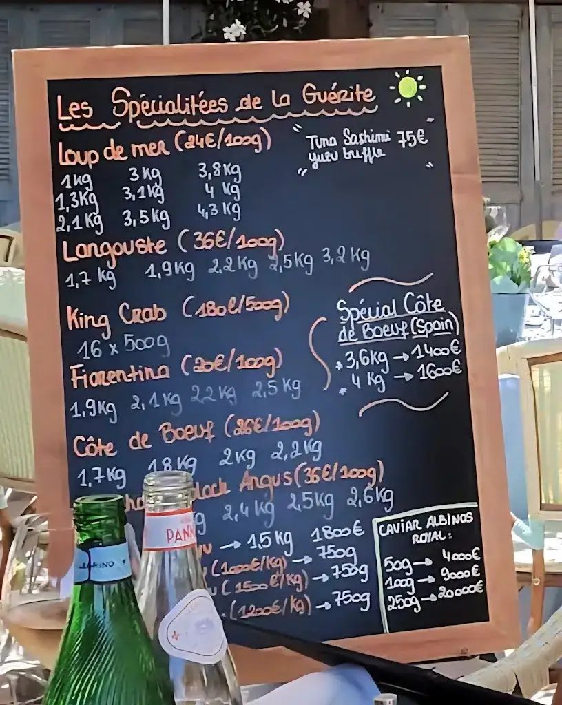 Menu_La Guérite - Cannes_Cannes_image_1
