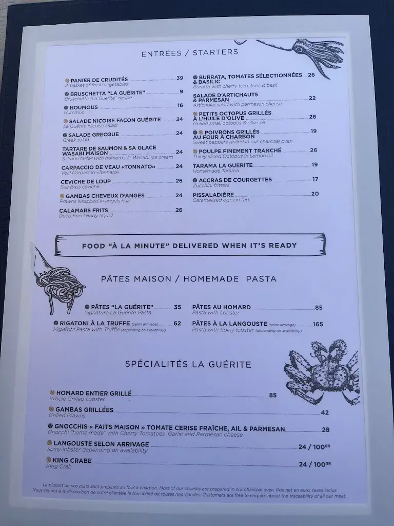 Menu_La Guérite - Cannes_Cannes_image_4