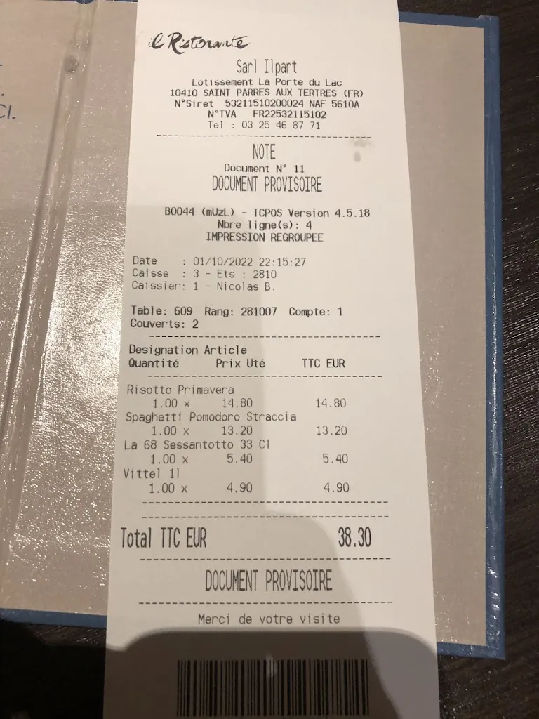 Anand Ramachandran_IL RISTORANTE, le restaurant Italien de Troyes - Saint Parres aux Tertres_Saint-Parres-aux-Tertres_review