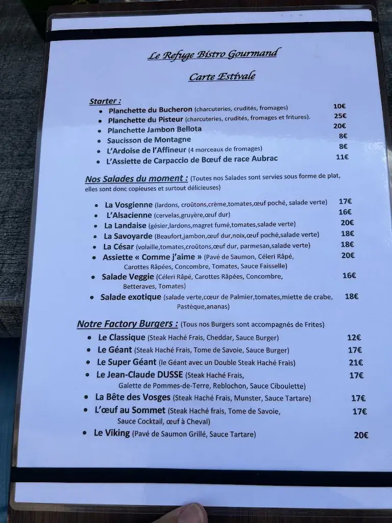 Menu_Le Refuge - Bistrot Gourmand_Sarrebourg_image_1