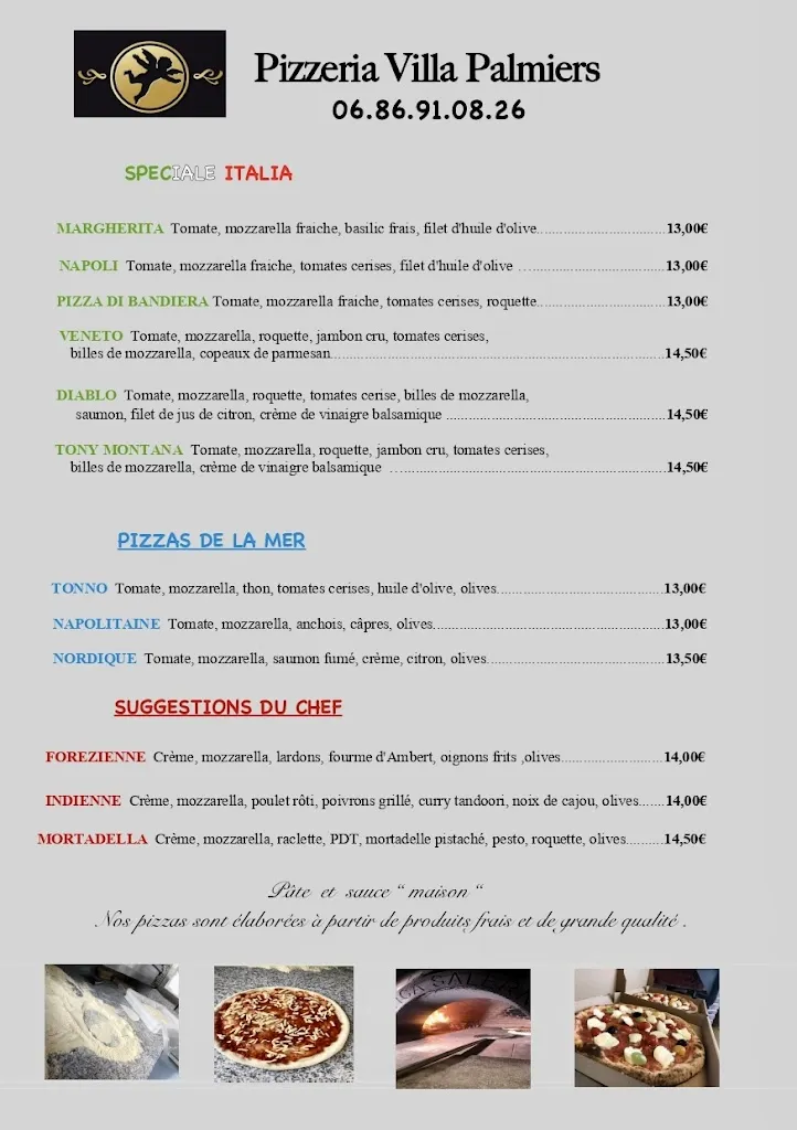 Menu_Pizzeria Villa palmiers_Chimilin_image_1