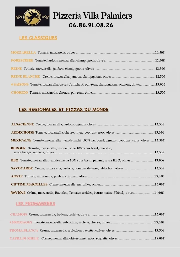 Menu_Pizzeria Villa palmiers_Chimilin_image_2