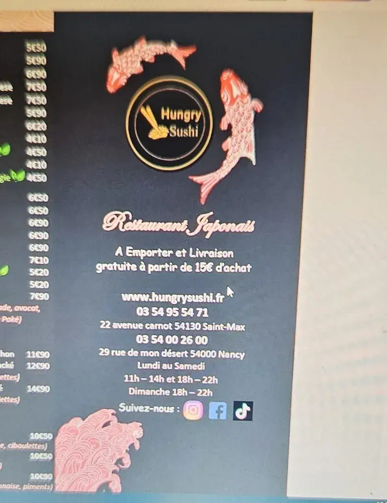 Menu_HUNGRY SUSHI Saint-Max_Saint-Max_image_1