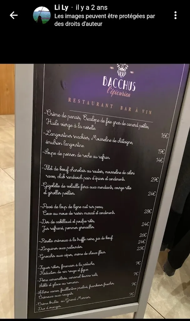Menu_Bacchus L'Épicurien Restaurant à Saint Maximin_Saint-Maximin-la-Sainte-Baume_image_3