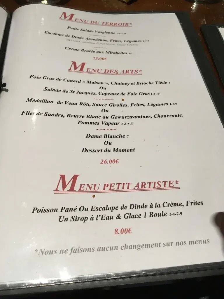 Menu_La Brasserie Des Arts - Restaurant Bar à Sarreguemines_Sarreguemines_image_2
