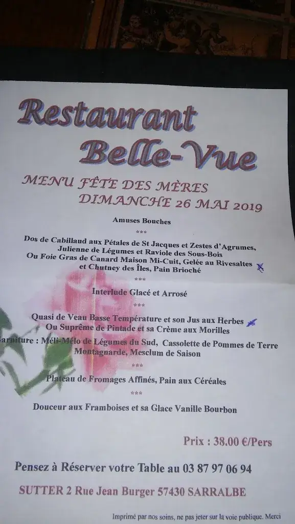 Menu_Restaurant Belle -Vue Sarralbe _Sarralbe_image_1