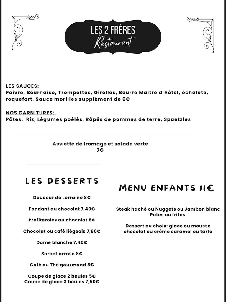 Menu_Restaurant Traiteur Les 2 Frères | Saulcy-sur-Meurthe_Saulcy-sur-Meurthe_image_2