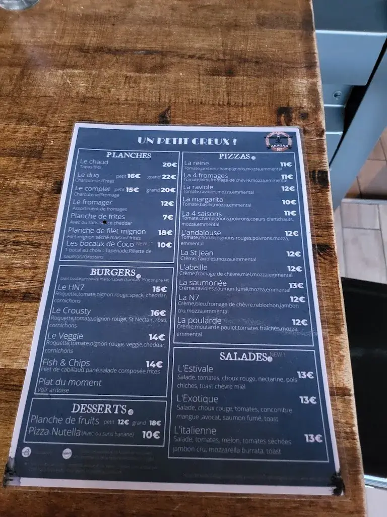 Menu_Le Hangar N7 • Bar / Pub / Restaurant_Andancette_image_1