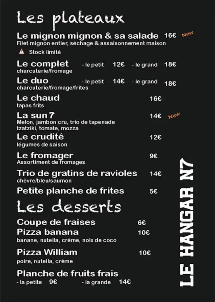 Menu_Le Hangar N7 • Bar / Pub / Restaurant_Andancette_image_3