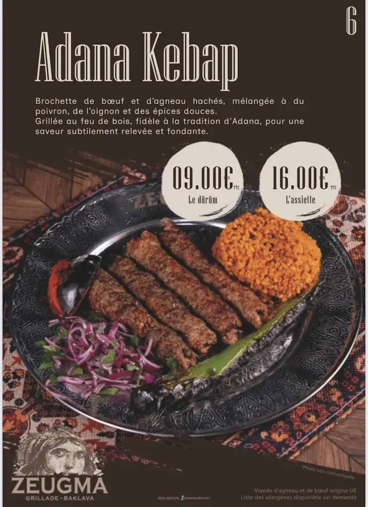 Menü_Restaurant Zeugma_Schiltigheim_Bild_1