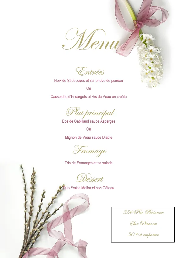 Menu_Restaurant Rive Gauche_Saint-Mihiel_image_1