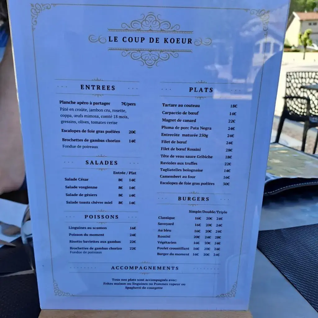 Menu_Restaurant Le Coup De Koeur._Kœur-la-Petite_image_1
