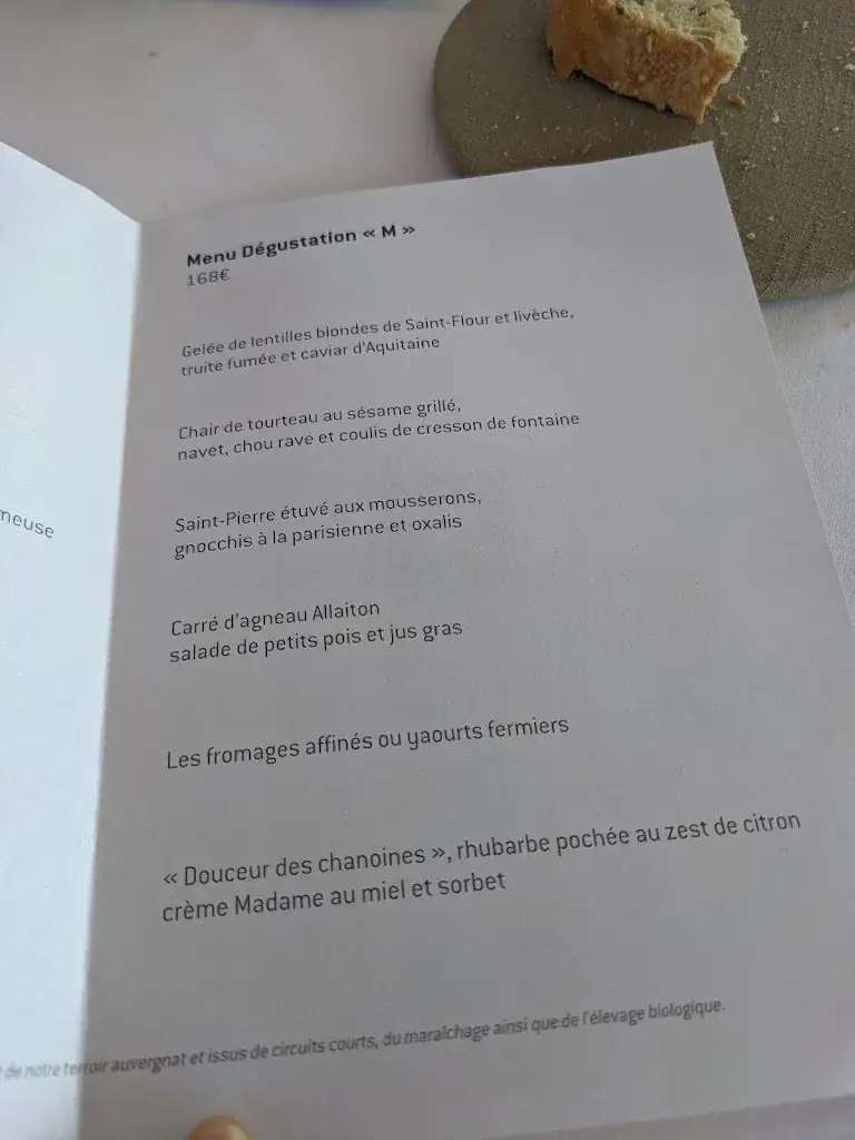 Menu_Relais & Châteaux Serge Vieira_Chaudes-Aigues_image_1