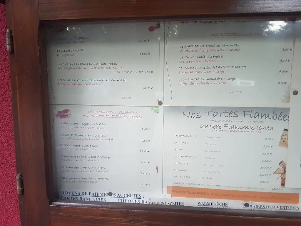 Menu_Auberge de la Forêt_Seltz_image_1