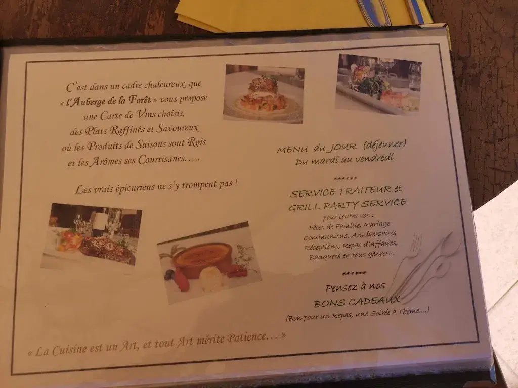 Menu_Auberge de la Forêt_Seltz_image_3