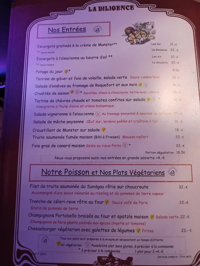 Menu_La Diligence, Restaurant, Saint-Louis, Winstub, Alsace, Tarte Flambée, Steak Tartare Maison, Terrasse, Parking À Proximité._Saint-Louis_image_3