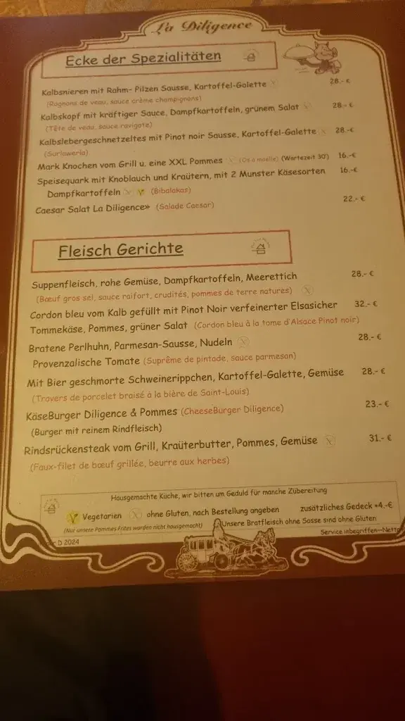 Menu_La Diligence, Restaurant, Saint-Louis, Winstub, Alsace, Tarte Flambée, Steak Tartare Maison, Terrasse, Parking À Proximité._Saint-Louis_image_4