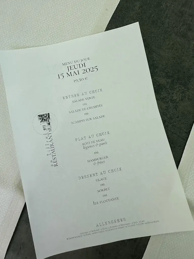 Menu_Restaurant Au Tilleul_Saint-Louis_image_1