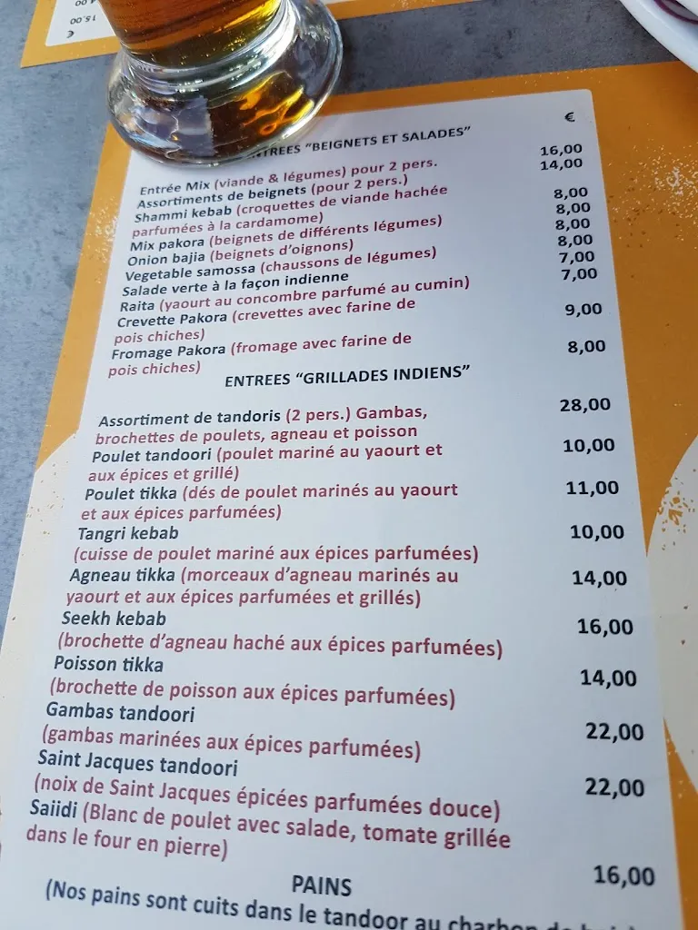 Menu_Maison de l'Inde_Saint-Louis_image_2