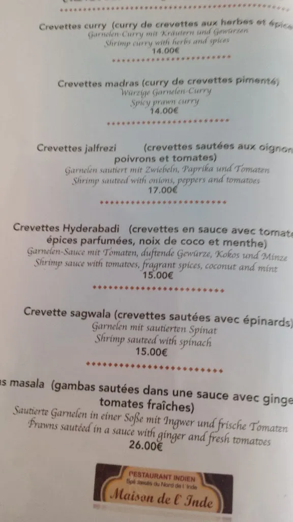 Menu_Maison de l'Inde_Saint-Louis_image_4