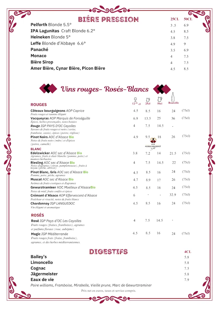 Menu_Café De La Poste_Saint-Louis_image_1