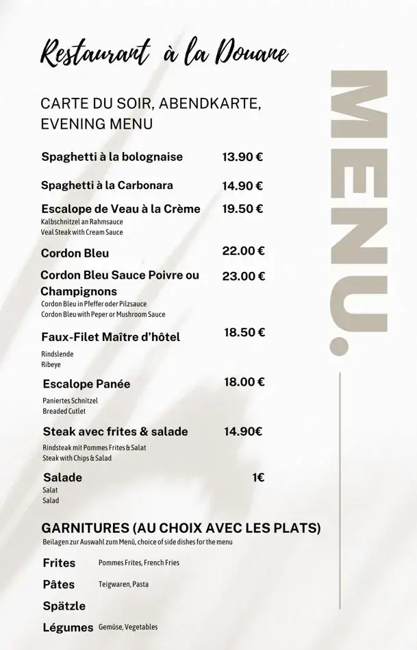 Menu_Restaurant à la Douane_Saint-Louis_image_1