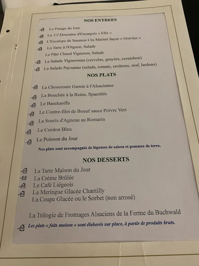 Menu_Hôtel Restaurant Vallée Noble · Soultzmatt, Alsace_Soultzmatt_image_1