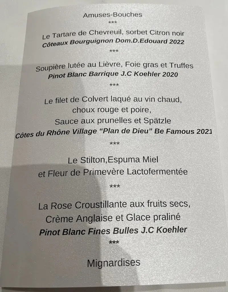 Menu_Auberge du Cheval Blanc _Westhalten_image_1