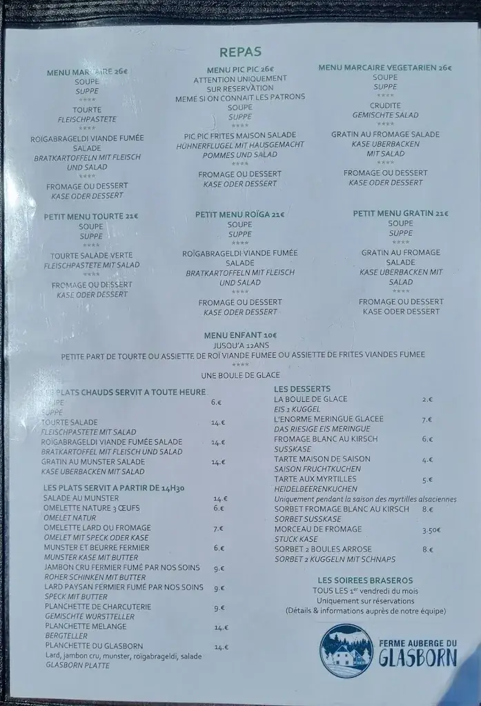 Menu_FERME AUBERGE GLASBORN LINGE_Soultzeren_image_1