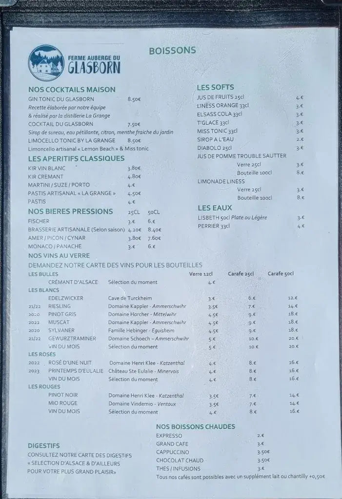 Menu_FERME AUBERGE GLASBORN LINGE_Soultzeren_image_2