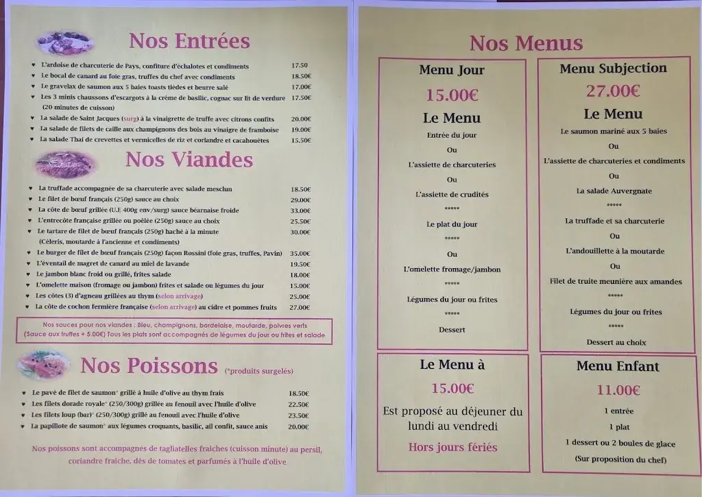 Menu_Hôtel Bellevue_Châtel-Guyon_image_1