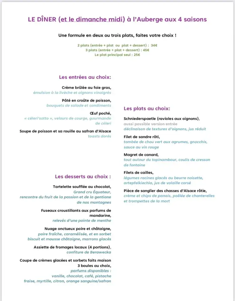 Menu_Auberge aux 4 Saisons_Munster_image_2