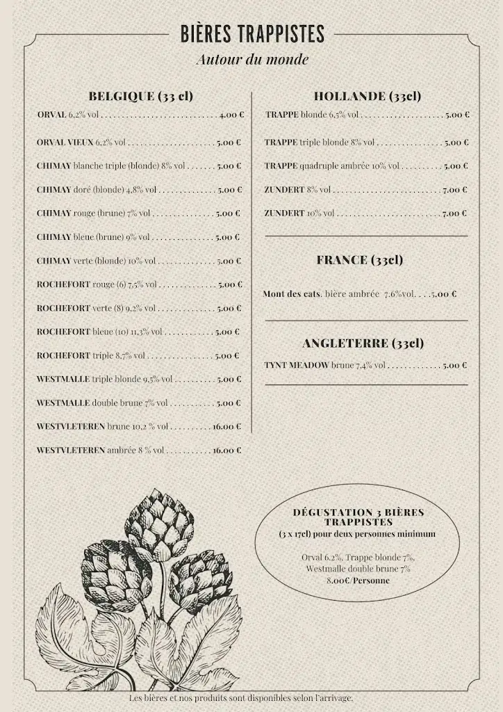 Menu_La Taverne de Stenay_Stenay_image_3