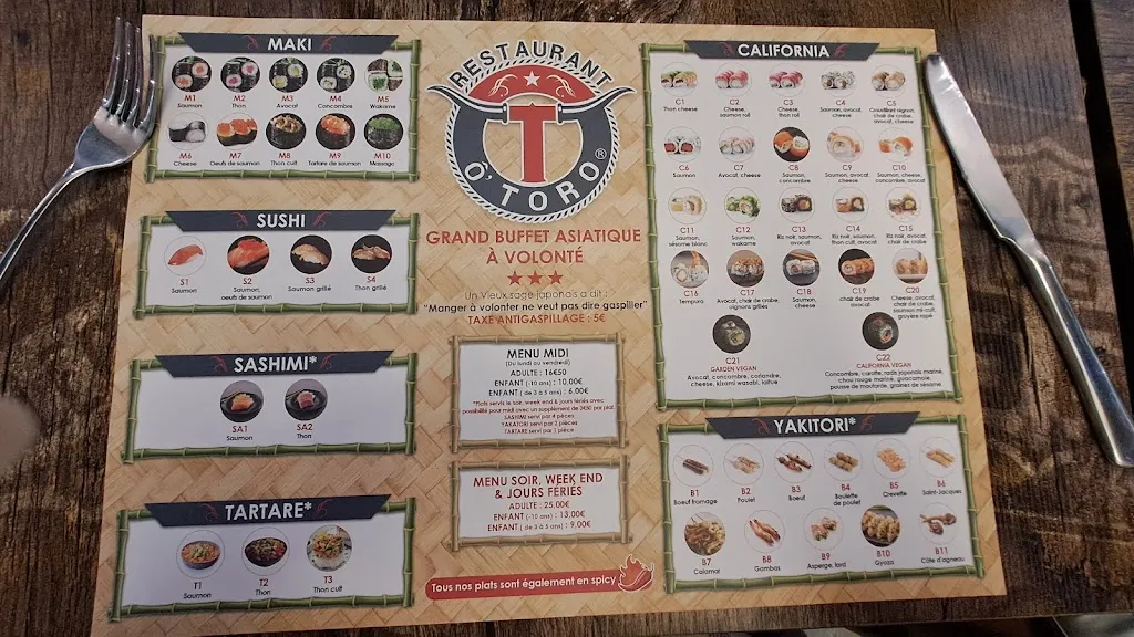 Menu_O'Toro centre B'EST_Farébersviller_image_1