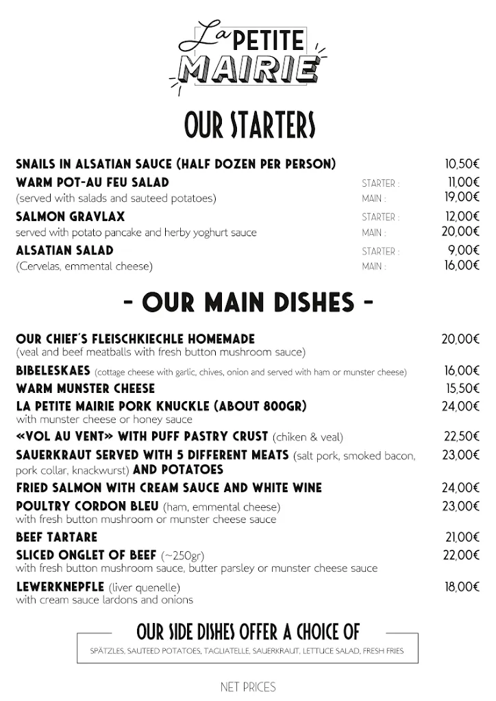 Menü_La Petite Mairie - Restaurant traditionnel_Strasbourg_Bild_2