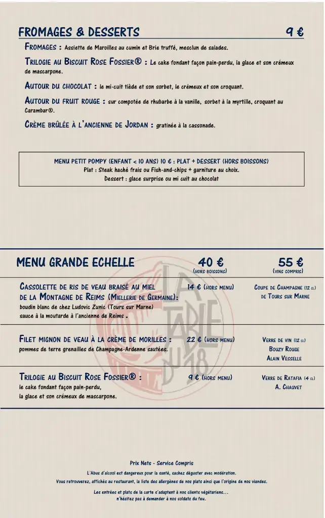 Menu_La Table du 18_Tours-sur-Marne_image_1