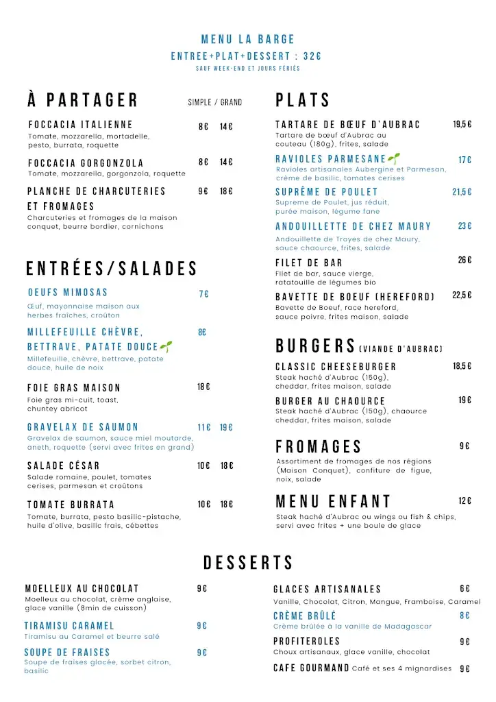 Menu_La Barge Restaurant_Troyes_image_1