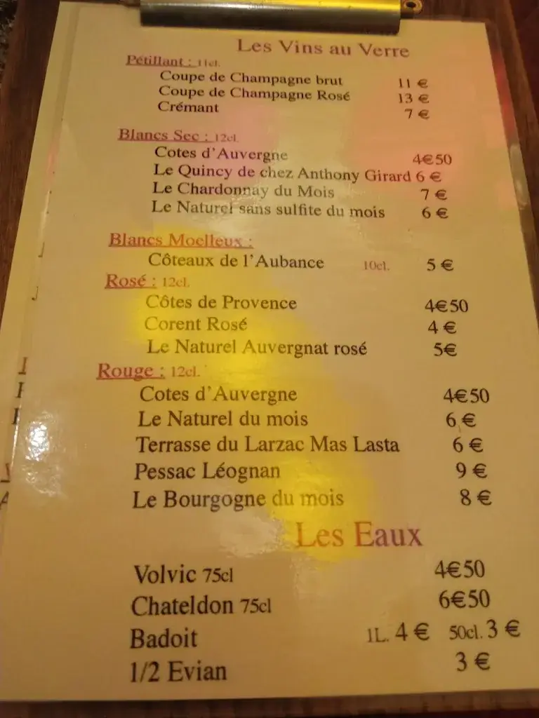 Menu_Auberge De La Croix De Fer_Riom_imagen_2