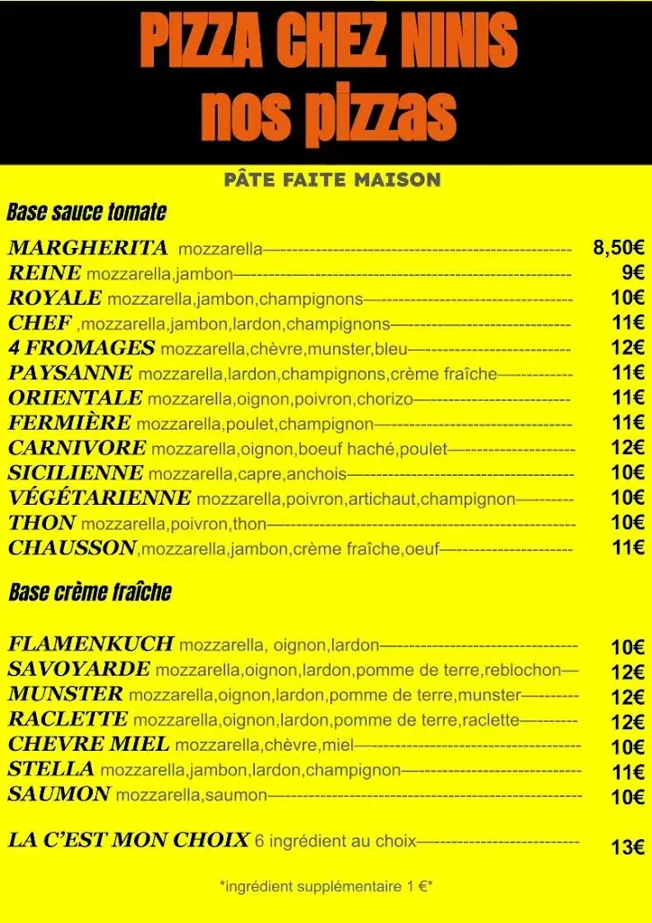 Menu_Pizza chez Ninis_Tomblaine_image_1