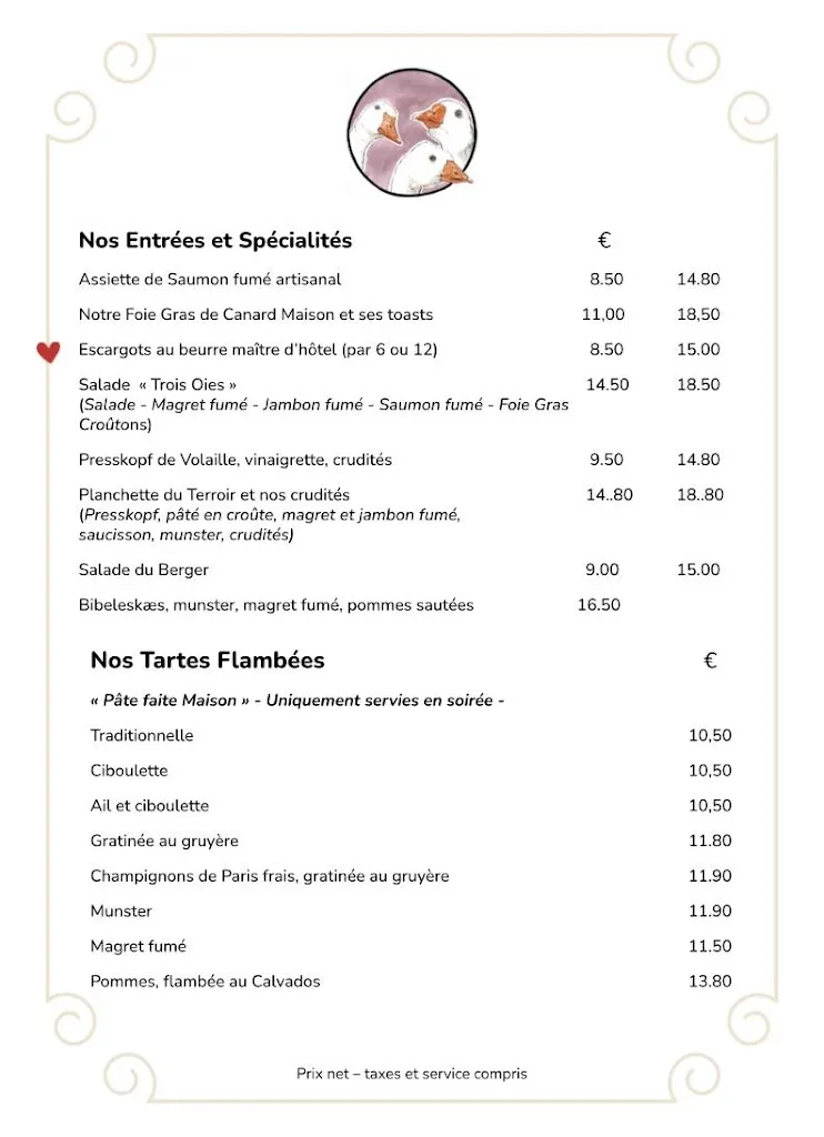 Menu_Restaurant Aux Trois Geese_Valff_image_1
