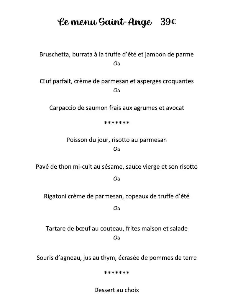Menu_Le Saint Ange_Claix_immagine_4