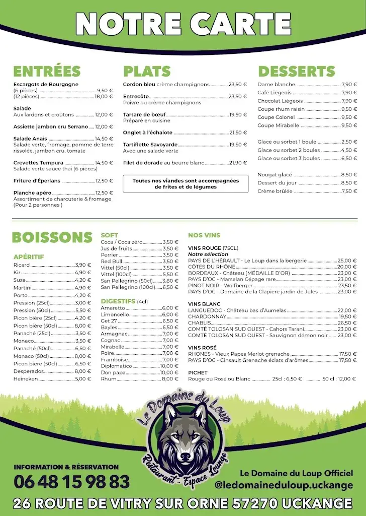 Menu_Le Domaine du Loup_Uckange_image_1