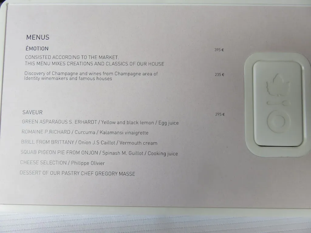 Menu_Restaurant L'Assiette Champenoise_Tinqueux_image_1