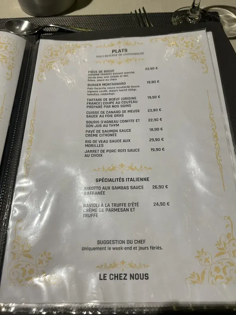 Menu_Le Chez Nous Verdun_Verdun_image_4