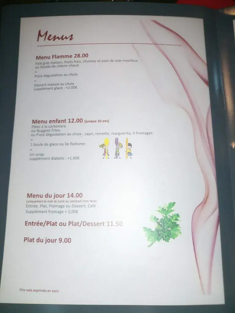 Menu_La Flamme Gourmande Vagney_Vagney_image_2